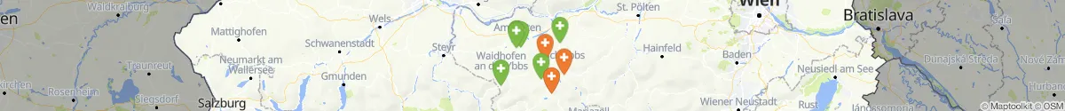 Map view for Pharmacies emergency services nearby Gresten-Land (Scheibbs, Niederösterreich)